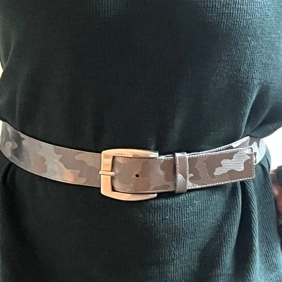 Suzi Roher | Accessories | Leather Belt Camo Printed Silver  display picture 3